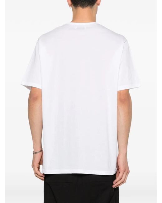 Yohji Yamamoto White Tie Detail T-Shirt for men