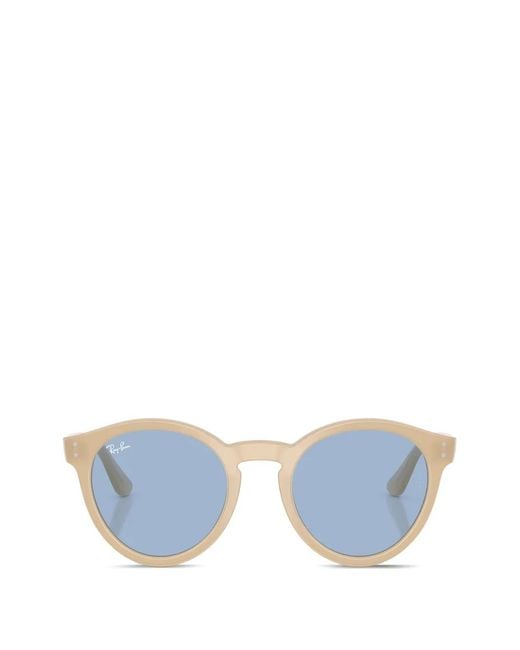 Ray-Ban Blue Reverse Round-Frame Sunglasses