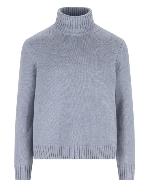 メンズ Loro Piana Dolcevita タートルネック カシミアセーター Blue