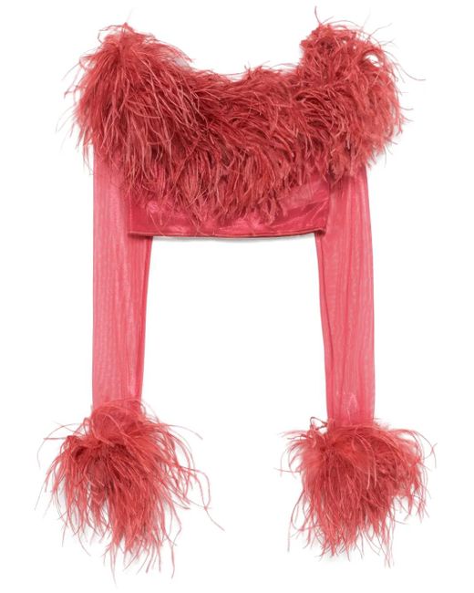 Dare Blades Plumage Top Oseree de color Red