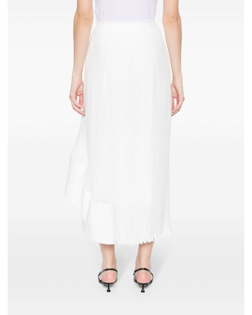 Falda midi plisada Lanvin de color White