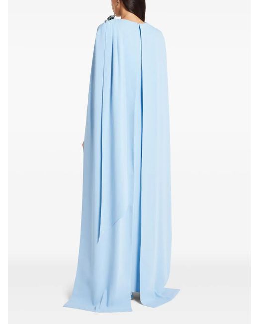 Huishan Zhang Blue Cape Gown