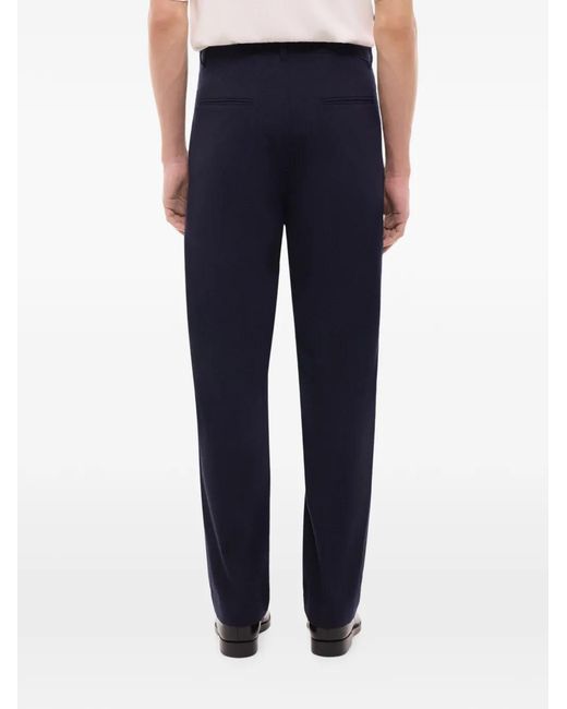 Fursac Blue Pleated-Detail Trousers for men