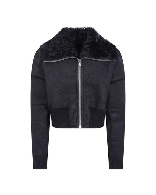 Rick Owens Blue Flight Jkt Cropped Jacket for men