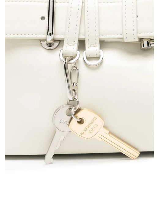 OSOI White Mini Brocle Shoulder Bag