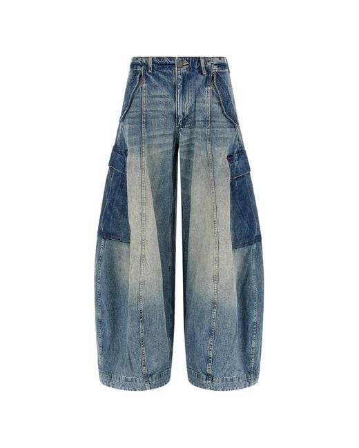R13 Blue Siouxsie Field Cargo Jeans