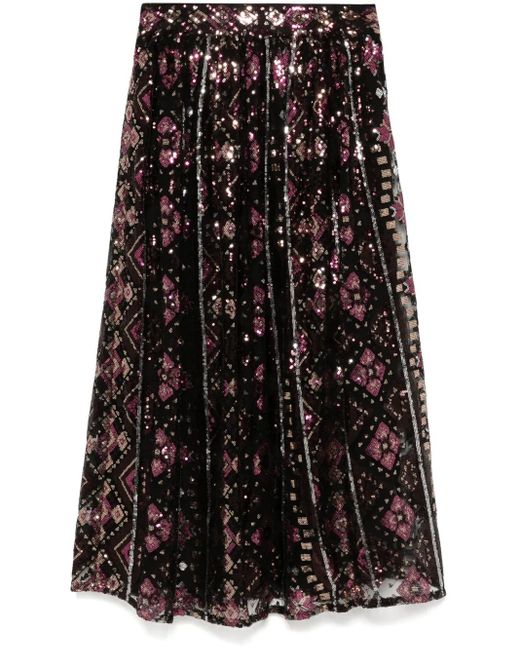 Ba&sh Black Pippa Midi Skirt