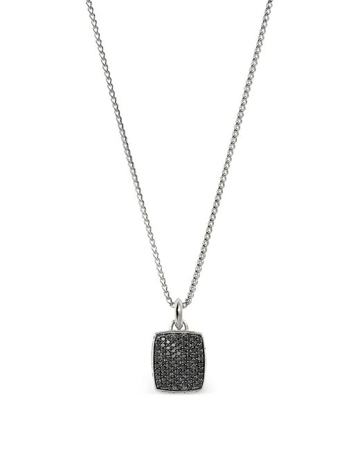 John Hardy Metallic Sterling Tag Sapphire Necklace for men