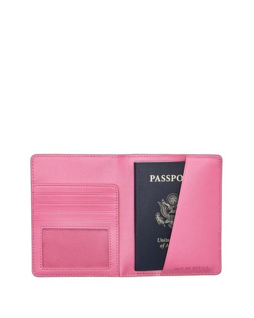 Marc Jacobs Pink The Leather Passport Case