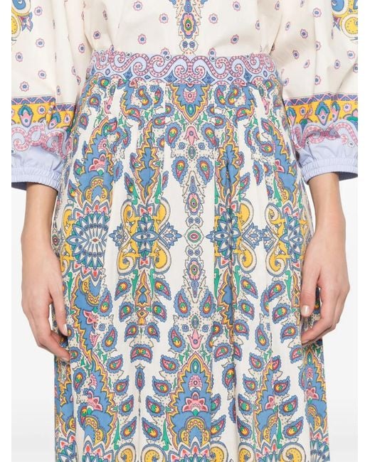 Etro Blue Chic Mini Skirt For