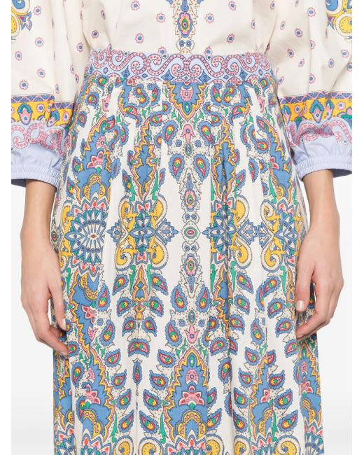 Etro Blue Chic Mini Skirt For