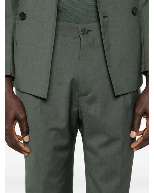 Manuel Ritz Green Double-Breasted Blazer for men