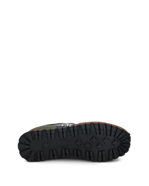Aeronautica Militare Brown Logo-Print Lace-Up Sneakers for men