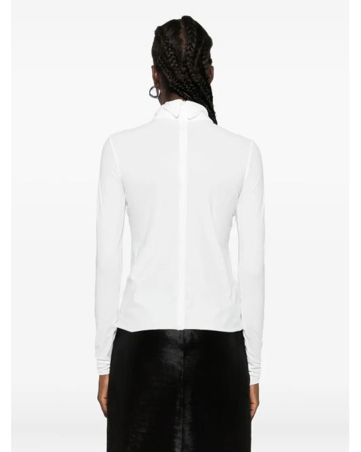 Dorothee Schumacher Top Met Col En Lange Mouwen in het White