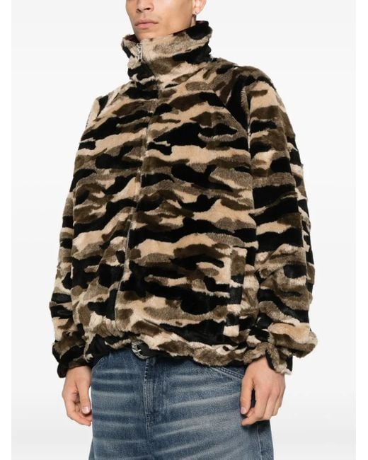 PDF Black Camouflage-Print Jacket for men