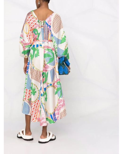 Henrik Vibskov Multicolor Birds Print Midi Dress