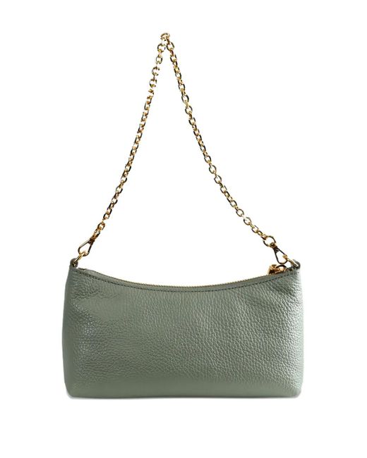 Coccinelle Green Chain-Strap Leather Shoulder Bag