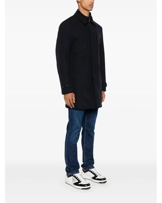 Fay Blue Layered-Effect Coat for men
