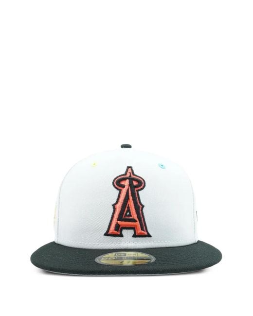 KTZ White 59Fifty Los Angeles Angels 2002 World Series Hat for men