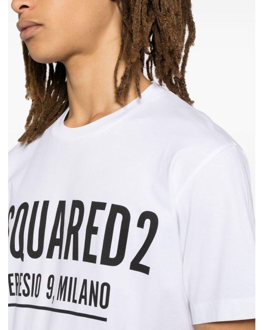 Camiseta Ceresio 9 Cool DSquared² de hombre de color White