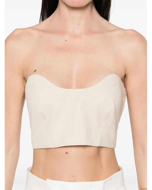 Philosophy Di Lorenzo Serafini Voile Cropped Top in het Natural