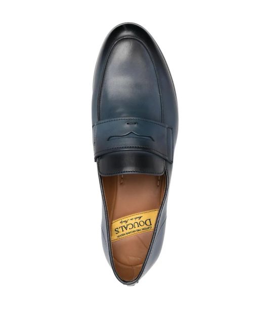 Doucal's Blue Calf-Leather Loafers for men