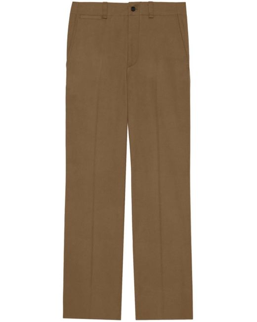 Pantalones rectos con bolsillos Saint Laurent de color Brown