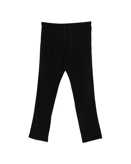 Canali Black Drawstring Track Pants for men