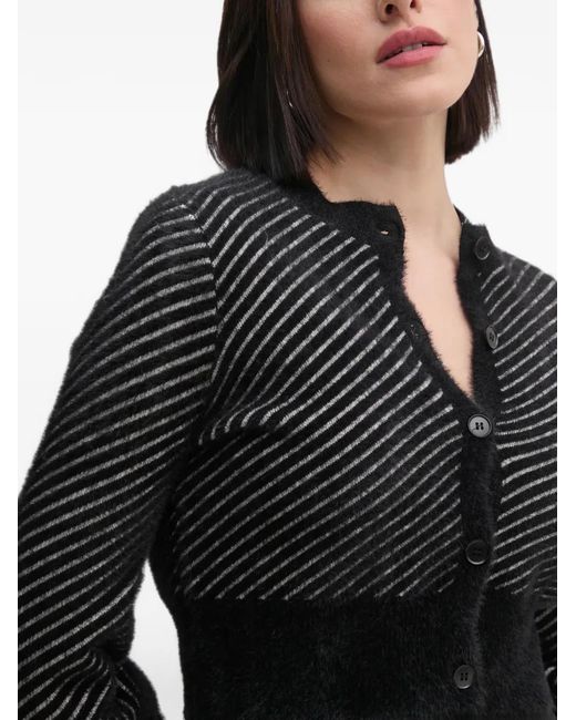 Sandro Ferrone Black Striped Cardigan