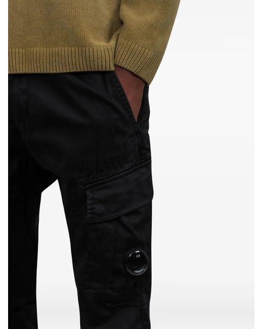 C P Company Black Trousers for men