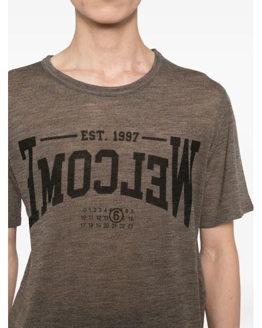 MM6 by Maison Martin Margiela Gray Wool T-Shirt for men