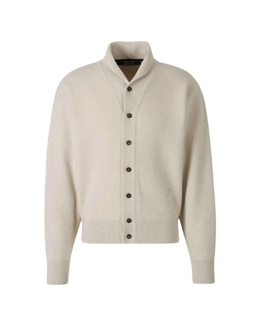 Jacquemus White Shawl-Collar Cardigan for men