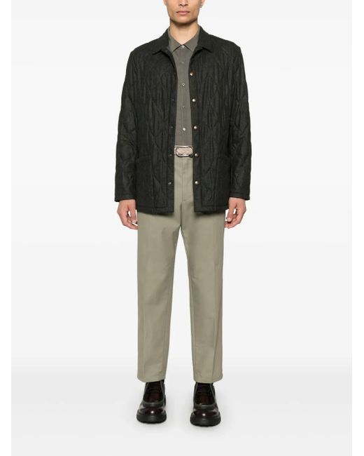 Boglioli Gray Diamond-Quilted Jacket for men