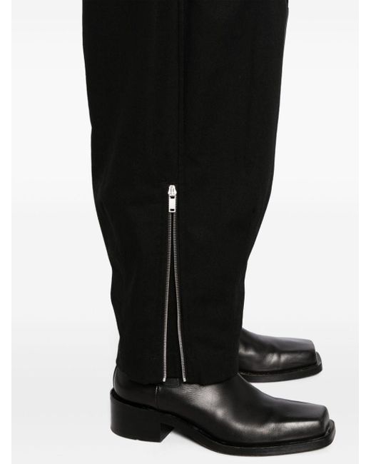 Jil Sander Black Belted Tapered Trousers for men