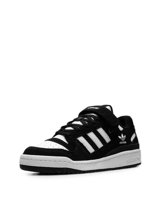 Adidas Black Forum Low Touch-Strap Sneakers for men
