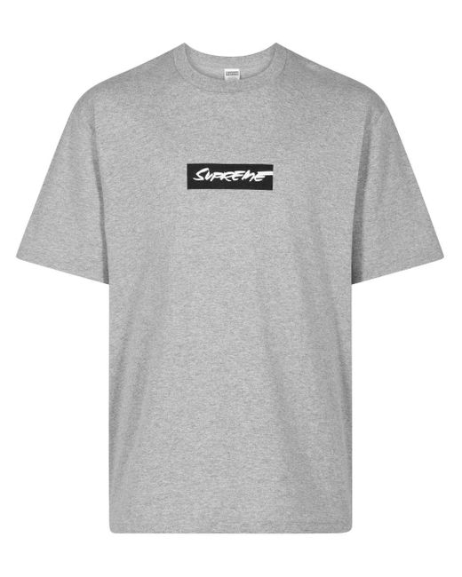 Supreme Gray Futura Box Logo "ss24" T-shirt