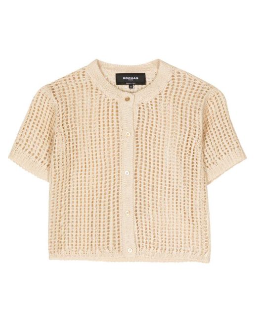 Rochas Natural Open-knit Cardigan