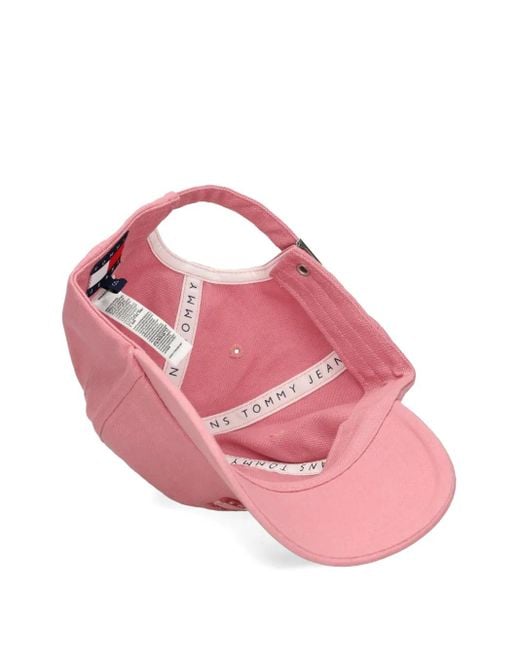 Tommy Hilfiger Pink Baseballkappe mit Logo-Patch