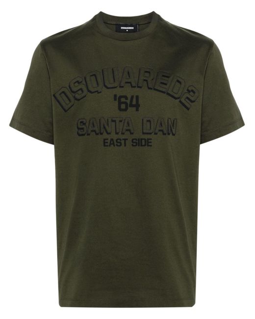 T-shirt Santa Dan di DSquared² in Green da Uomo