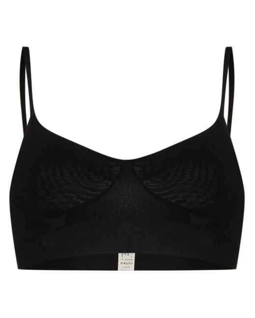 Baserange Bralette Van Biologisch Katoen in het Black