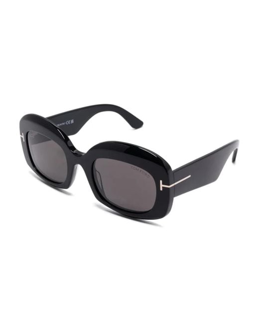 Tom Ford Black Oval-Frame Sunglasses