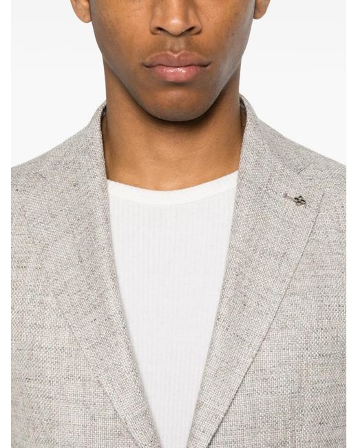 Tagliatore White Holland Single-Breasted Blazer for men