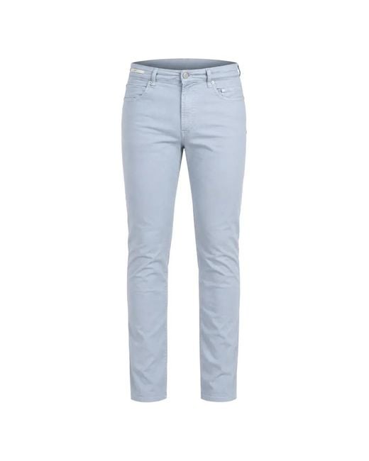Siviglia Blue Pantalon Chino En Gabardine À Coupe Slim for men