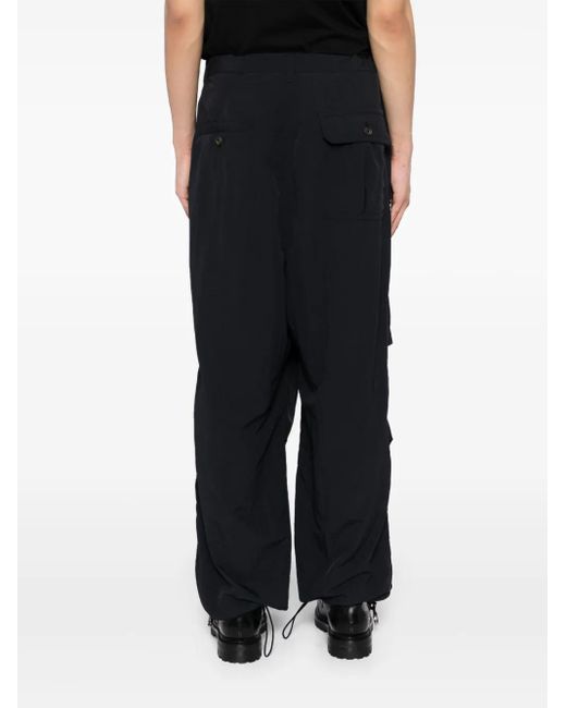 Bed J.w. Ford Black Parachute Trousers for men