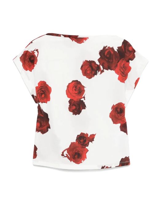 Liviana Conti Red Floral-Print Blouse