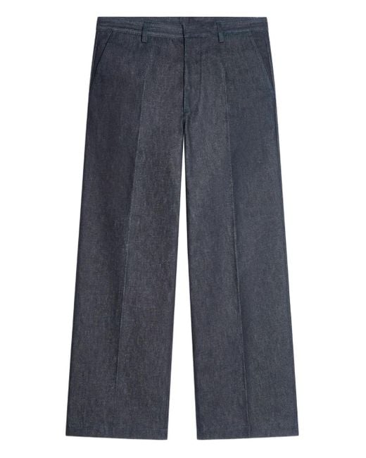 Dries Van Noten Blue Tailored Denim Trousers for men