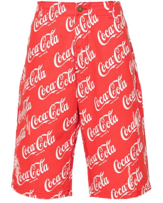 ERL Shorts Mit Coca-Cola-Print in Red für Herren