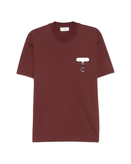 Yes London Red Ring-Detail T-Shirt for men