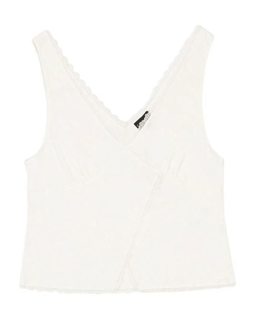Canotta Con Scollo A V di CALLIPYGIAN in White
