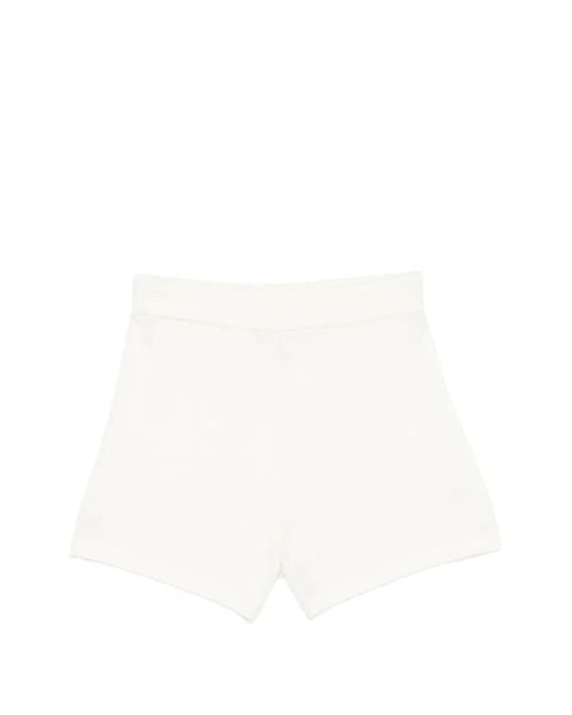 Bompard White Elasticated-Waist Shorts